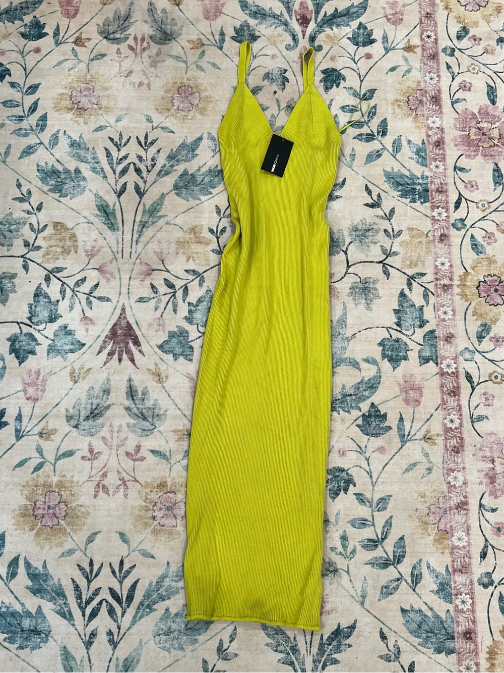 Fashion Nova Lime Green Slip Maxi Dress